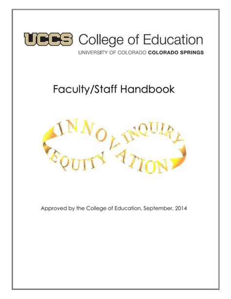 College of Education Faculty/Staff Handbook 2014