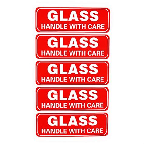 Buy 300 1x3 Glass Handle With Care Sticker Fragile Glass Labels Printable Fragile Packing Sign