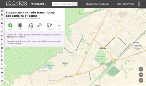 Онлайн карта Броварів - Бровари на мапі - Журнал Locator.ua