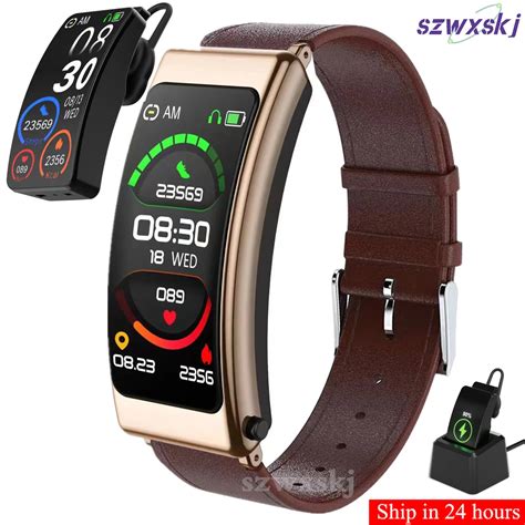 K Bluetooth Headset Talk Smart Band Bracelet Watch Women Heart Rate