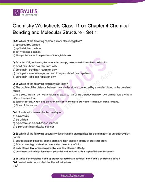 Free Chemical Bonding Worksheet Download Free Chemical Bonding Worksheet Png Images Free