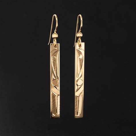 Raven And Light 14k Gold Earrings Lattimer Gallery