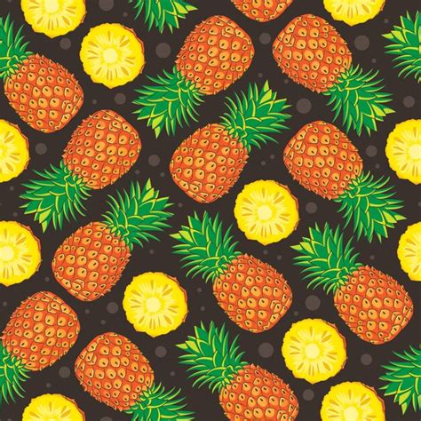 Premium Vector Pineapple Seamless Pattern