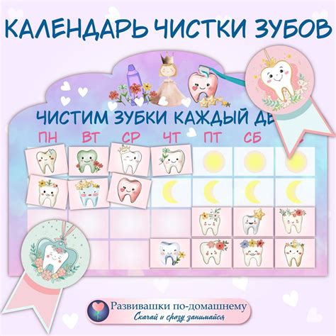 Календарь чистки зубов для детей - Аля Рыбочкина - скачать на ...