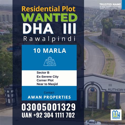 Required Marla Plot In Dha Phase Islamabad Awan Properties