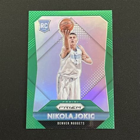 Panini Prizm Nikola Jokic Green Prizm Rookie Rc Nuggets