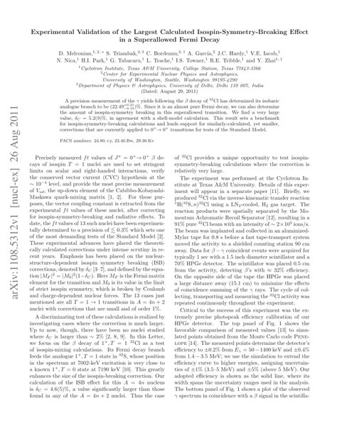 Pdf Experimental Validation Of The Largest Calculated Isospin