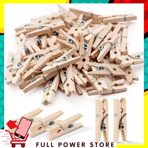 Jual Penjepit Foto Wooden Clip 35mm Isi 50Pcs Jepit Foto Kayu Polos 3