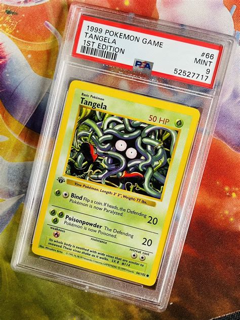 Pokemon Psa Mint Tangela St Edition Shadowless Base Set Card