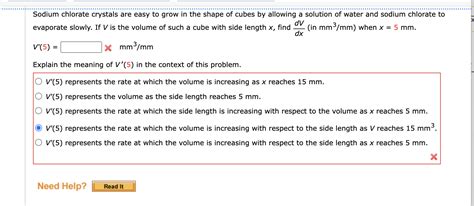 Solved Sodium Chlorate Crystals Are Easy To Grow In The