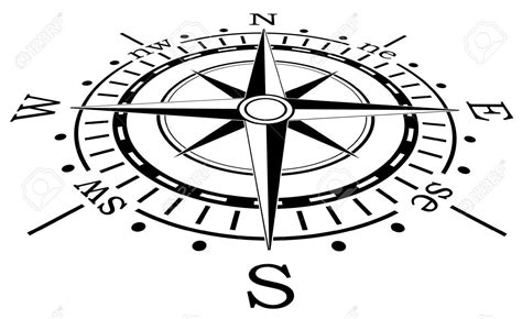 Vector Design Of Black Compass Royalty Free Cliparts Vectors And Compass Navigation