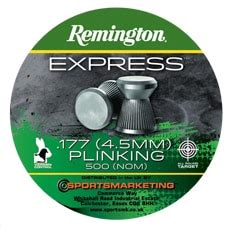 REMINGTON EXPRESS .177 PLINKING PELLETS TIN OF 500 - Morden Air Gun Centre