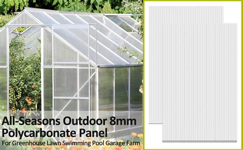 Amazon Hangiss 5pcs Polycarbonate Greenhouse Panels 4 X2 X0 32