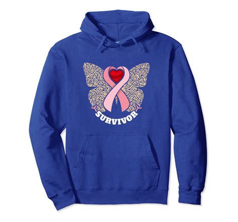 Breast Cancer Survivor T Hoodie Pink Ribbon Butterfly Ln Lntee