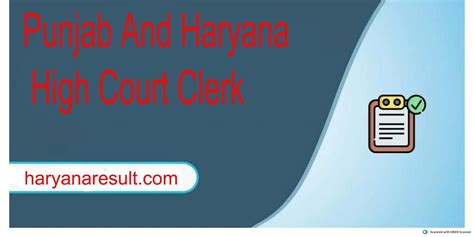 Punjab And Haryana High Court Clerk Recruitment