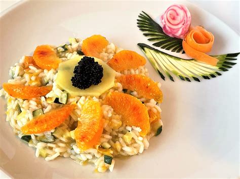 Ricetta Di Risotto Con Zucchine Arancio E Caviale Alberto Arienti