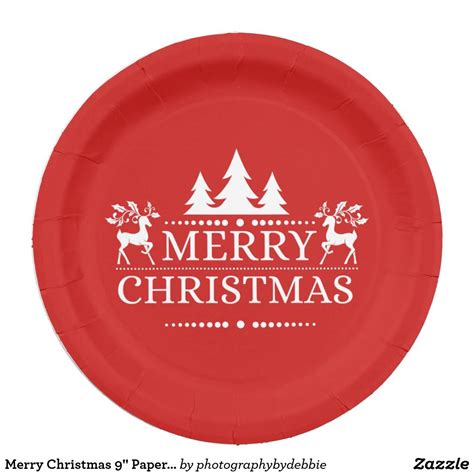 Merry Christmas 9 Paper Plates Christmas Paper Plates