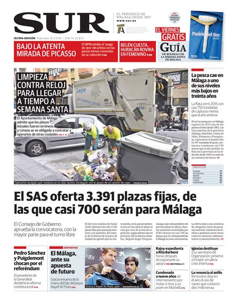 Las Portadas De Diario Sur Diario Sur De Marzo De