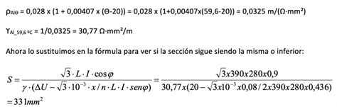 C Lculo De Las F Rmulas Para Obtener La Secci N Por Ca Da De Tensi N