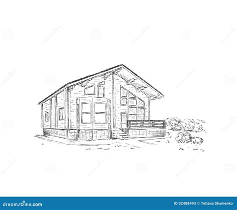 Building Drawing Stock Vector Illustration Of Drafting 32488493