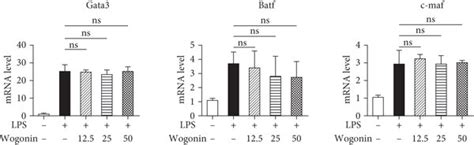 Effect Of Wogonin On The Relative Transcription Factor Levels Of Il