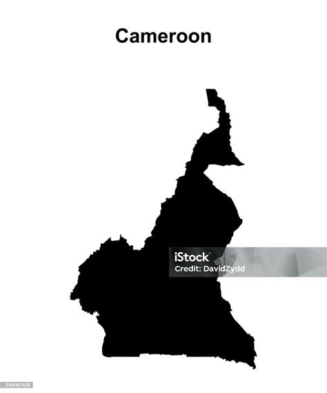 Cameroon Blank Outline Map Design Stock Illustration Download Image