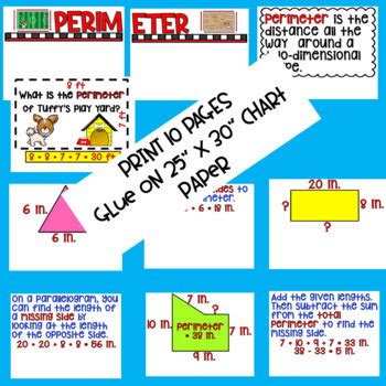 Perimeter Anchor Chart 3rd Grade Engage NY By Monkey Bars TPT