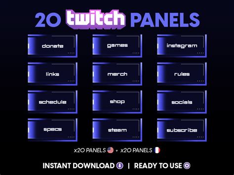 Animated Future Twitch Panels For Streamers Streamersvisuals