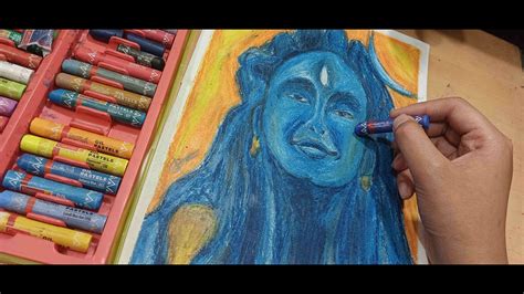 How To Make Shiv Ji Drawing Shiv Ji Drawing Oil Pastel Not So Artist Youtube