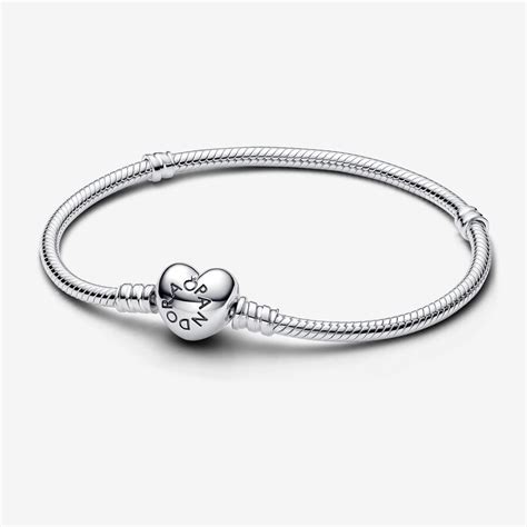 Pandora Moments Heart Clasp Snake Chain Bracelet Pandora Chain