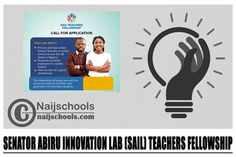 Senator Abiru Innovation Lab Sail Teachers Fellowship 2024 Naijschools