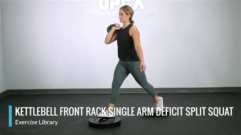 Kettlebell Front Rack Single Arm Deficit Split Squat Opex Exercise