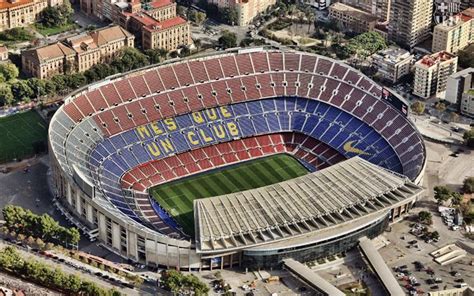 Télécharger camp nou vue d en haut vue aérienne stade du fc