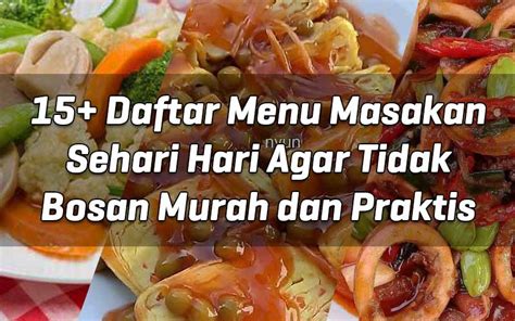 Daftar Menu Masakan Sehari Hari Newstempo