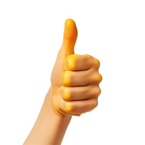 AI generated Thumbs up emoji png isolated on transparent background ...