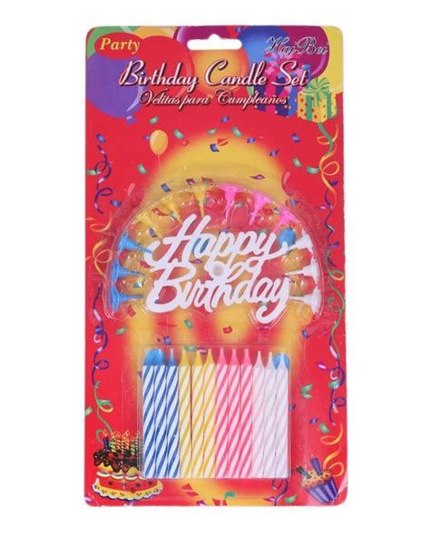 Happy Birthday Candle Multi Color Cut Price Bd