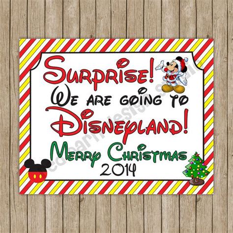 Surprise We Re Going To Disneyland By RedBarnDesignStudio On Etsy