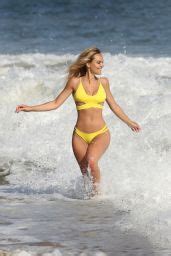 Dasha Inyutkina In Yellow Bikini Water Photoshoot In Malibu