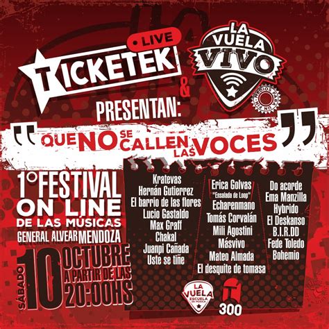 Ticketek Argentina On Twitter LA VUELA SABADO 22 HS Primer