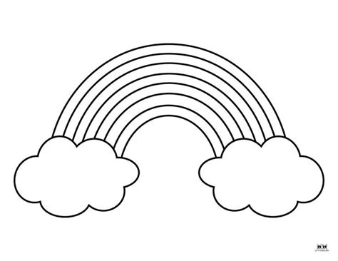 Printable Rainbow Coloring Page 5 | Birthday coloring pages, Pumpkin ...