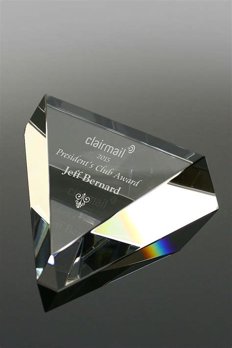 Crystal Triangle Paperweight 5248 China Paperweight And Glass