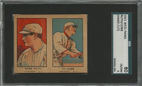 Lot Detail 1921 W551 Babe Ruth Ty Cobb Attached Strip Card Pairing