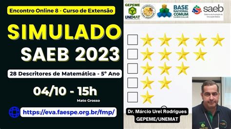 Simulado SAEB 2023 28 Descritores de Matemática 5º Ano YouTube