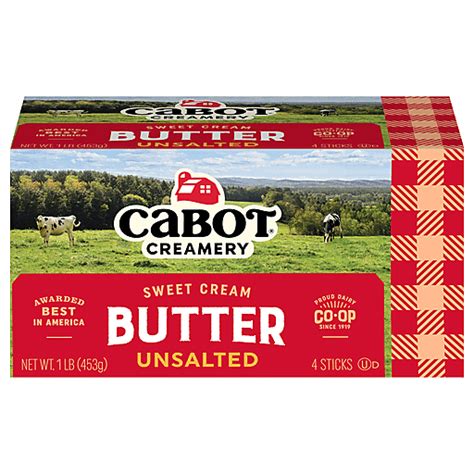 Cabot Unsalted Butter Quarters Butter Margarine Foodtown