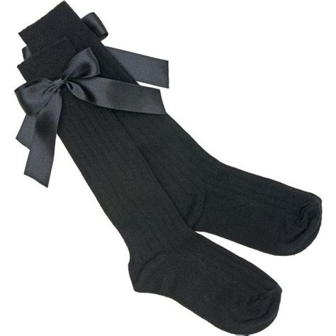 Apricot Satin Bow Sock Black Satin Bows Outfit Accessories Sock Shoes