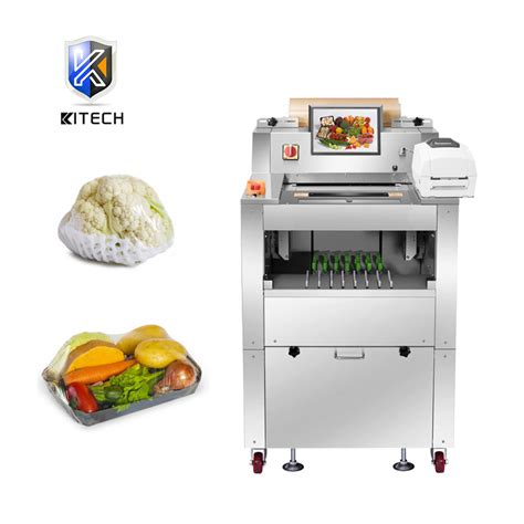 Kitech Automatic Food Vegetable Tray Form Fill Seal Wrapping Flow