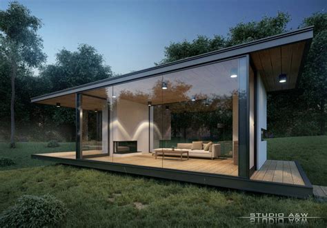 Modernes Gartenhaus In Transparentem Design