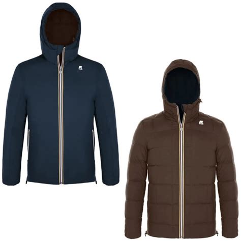 Veste R Versible K Way Jacques Thermo Double Blue Brown