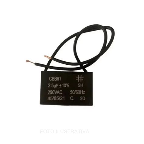 Capacitor De Ventilador Cbb61 2 5uf X 250v Retangular Shopee Brasil