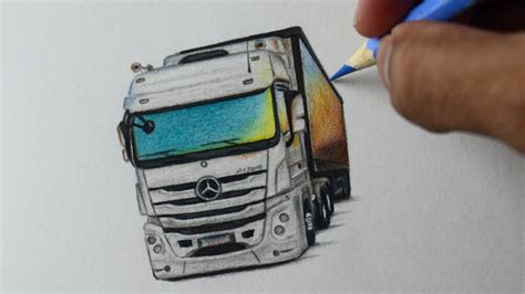 Como Desenhar Um Caminhão Mercedes Benz Actros Passo A Passo Narrado Youtube